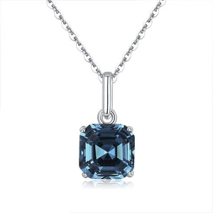 925 Sterling Silver Pendant Made with Sapphire Crystals from Swarovski(R)