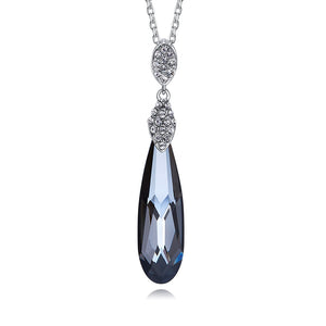 925 Sterling Silver Drop Pendant Made with Crystal From Swarovski(R)