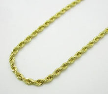 Charger l&#39;image dans la galerie, 10K Yellow Gold 2MM Hollow Rope Chain Necklace
